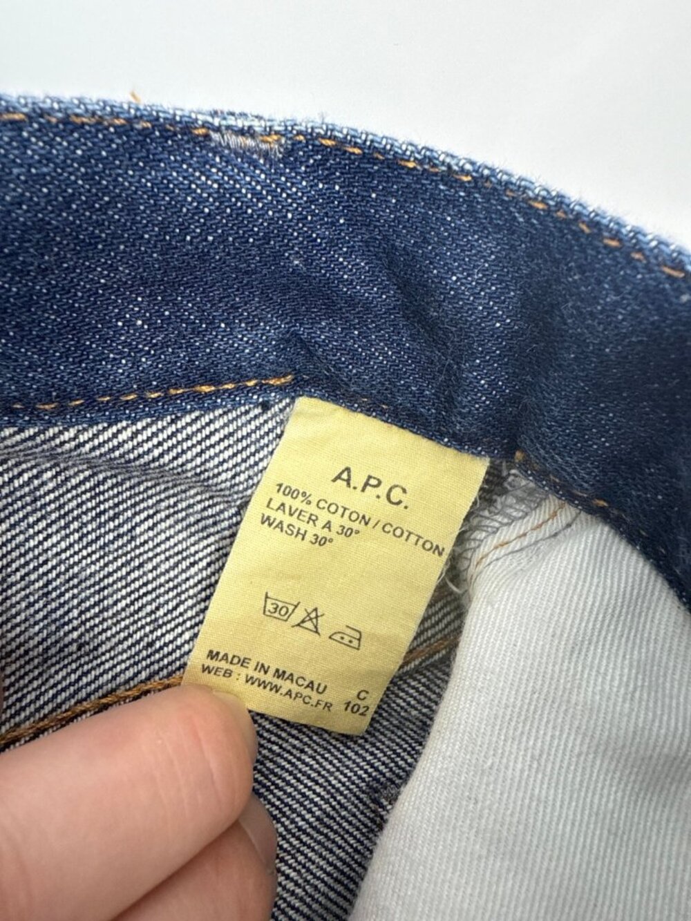 A.P.C. New Standard Blue 100% Cotton Straight Leg Jeans Size 29 - Picture 6 of 7